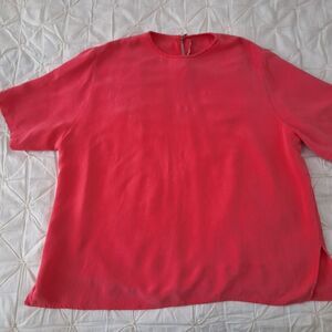 Coral XL Silk top, blouse